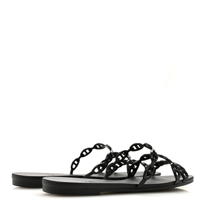 Hermes TPU Rivage Sandals 41 Black 5 of 10