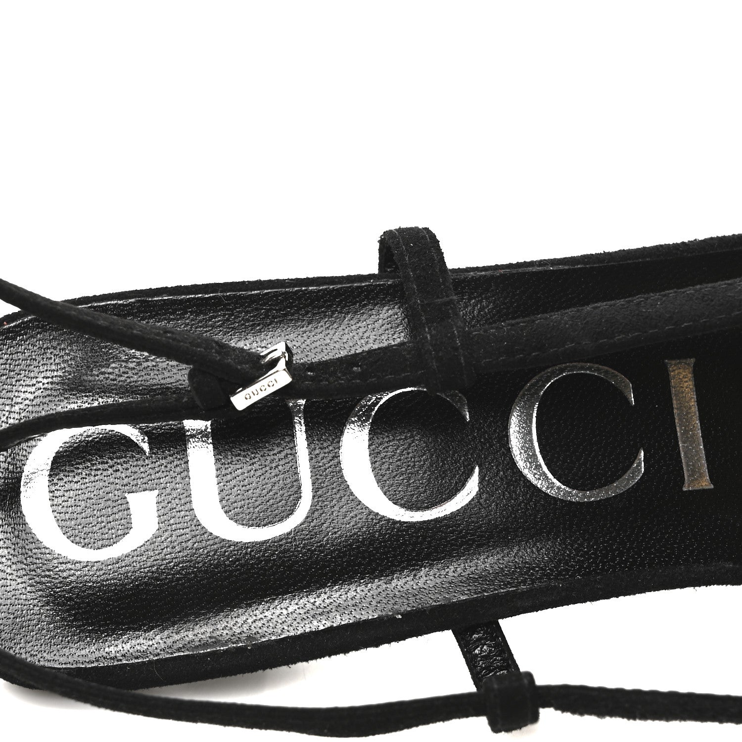 Gucci Tela Retino Kid Scamosciato Crystal GG Monogram Square G 35mm Slingback Pumps 40 Black 15 of 18