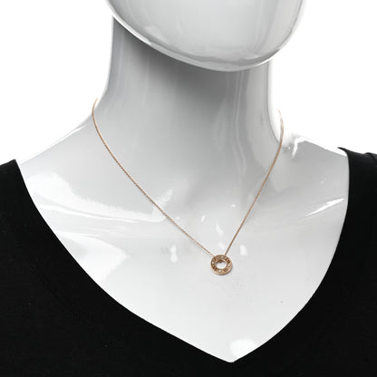 Tiffany 18K Rose Gold Diamond Atlas Pierced Pendant Necklace 2 of 4