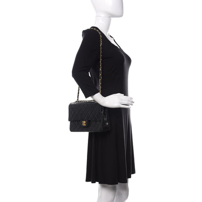 Chanel Lambskin Quilted Medium Double Flap Black 2 of 14