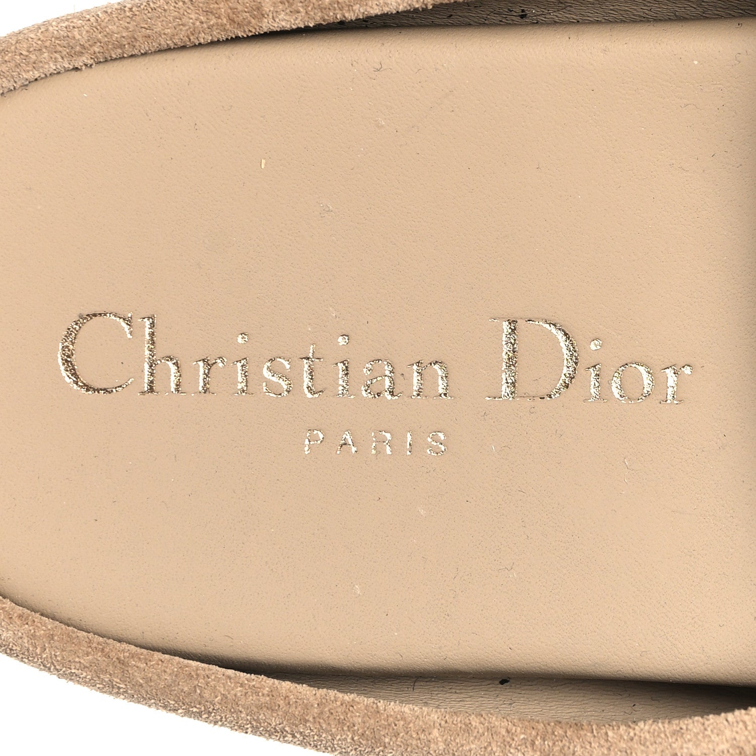 Christian Dior Suede Goatskin Boy Loafer Mule 39 Rope Beige 8 of 8