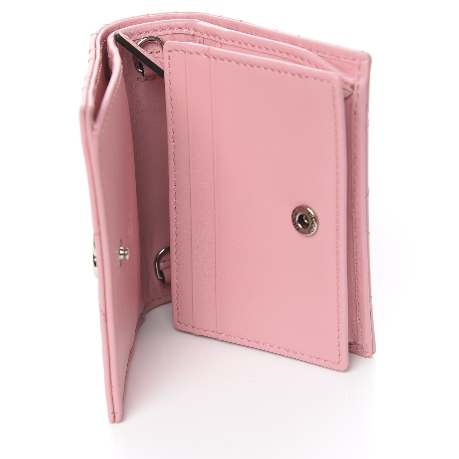 Gucci Calfskin Matelasse GG Marmont Mini Wallet On Chain Wild Rose 5 of 10