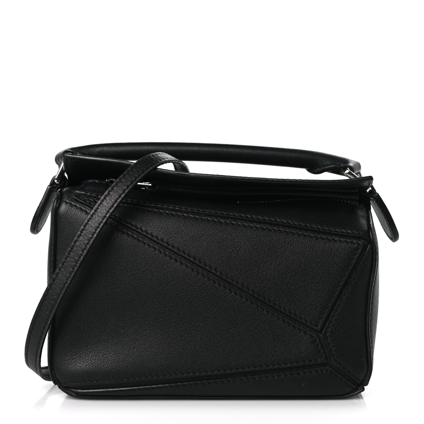 Calfskin Mini Puzzle Bag Black