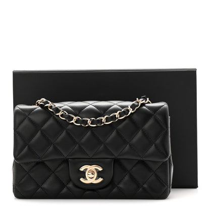 Chanel Lambskin Quilted Mini Rectangular Flap Black 11 of 11