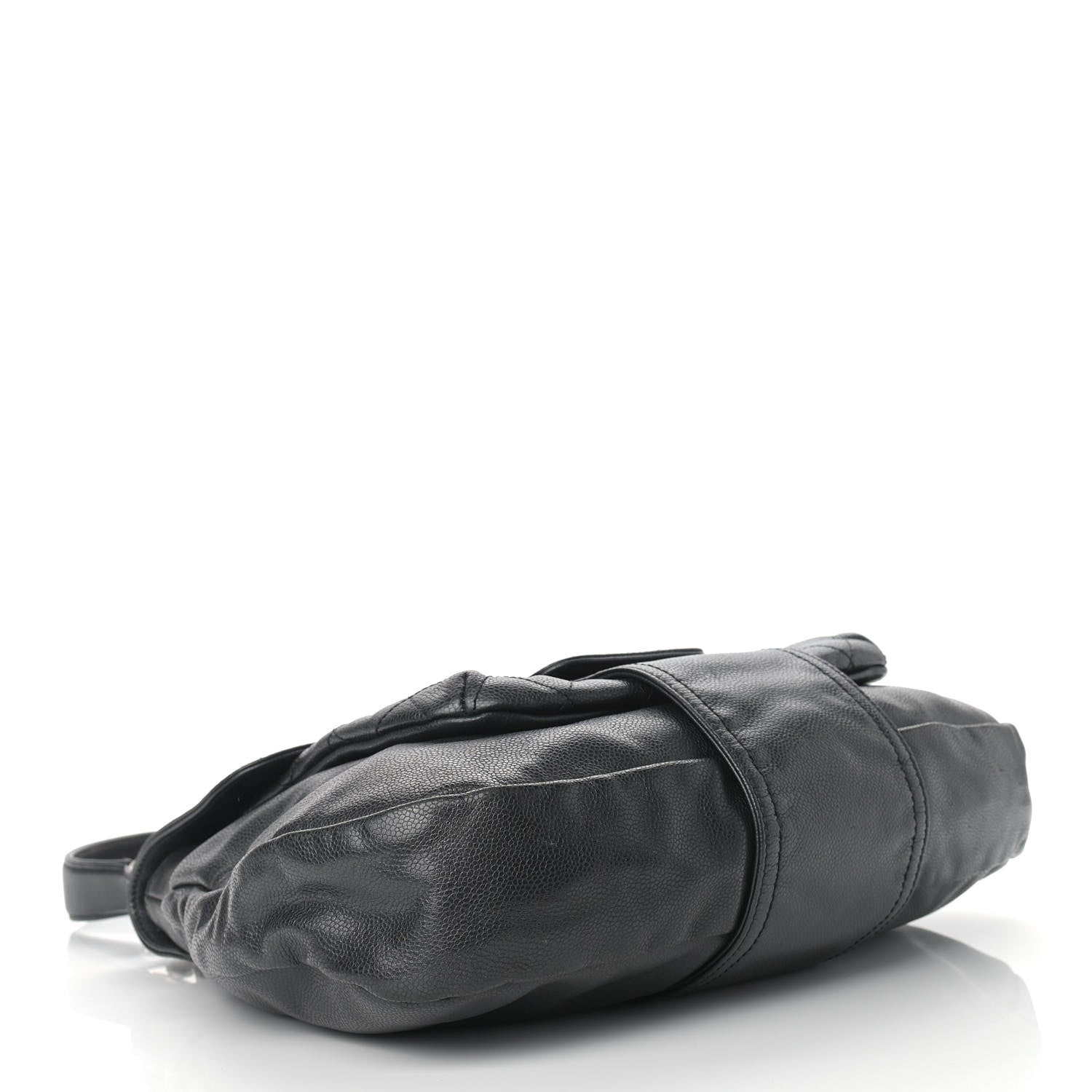 Chanel Glazed Caviar Coco Rider Flap Hobo Dark Grey 4 of 11