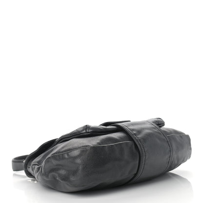 Chanel Glazed Caviar Coco Rider Flap Hobo Dark Grey 4 of 11