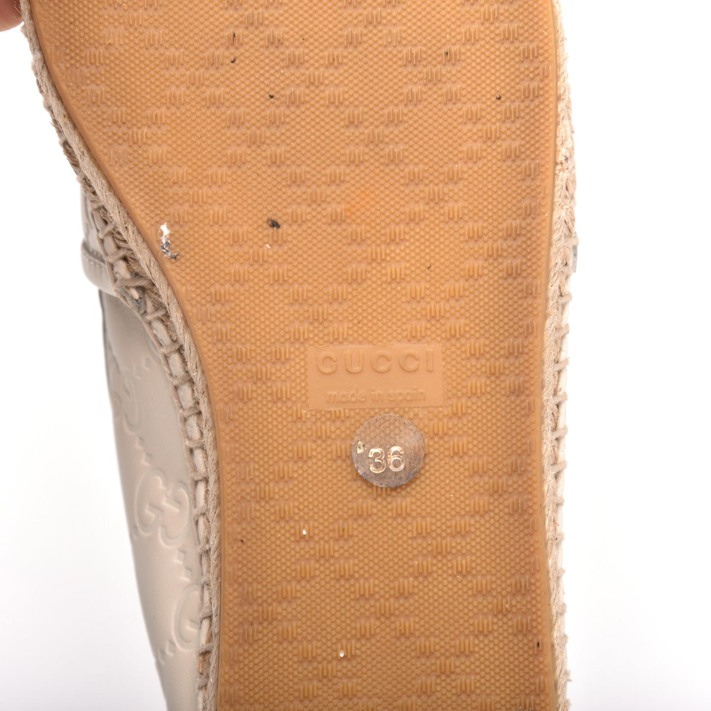 Guccissima Signature Espadrilles 36 Mystic White
