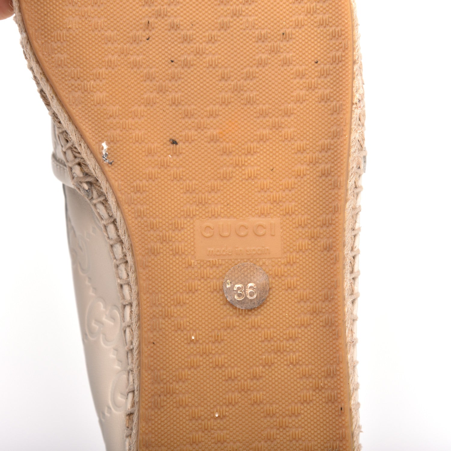 Gucci Guccissima Signature Espadrilles 36 Mystic White 6 of 8