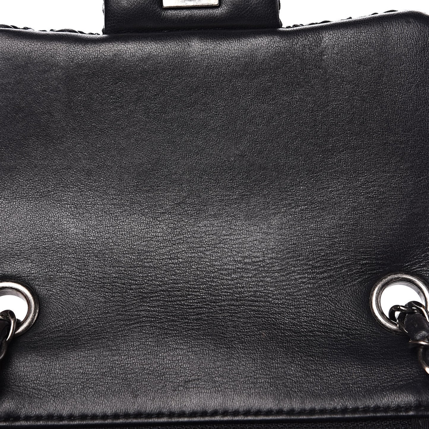 Lambskin Embroidered Mini Flap Black