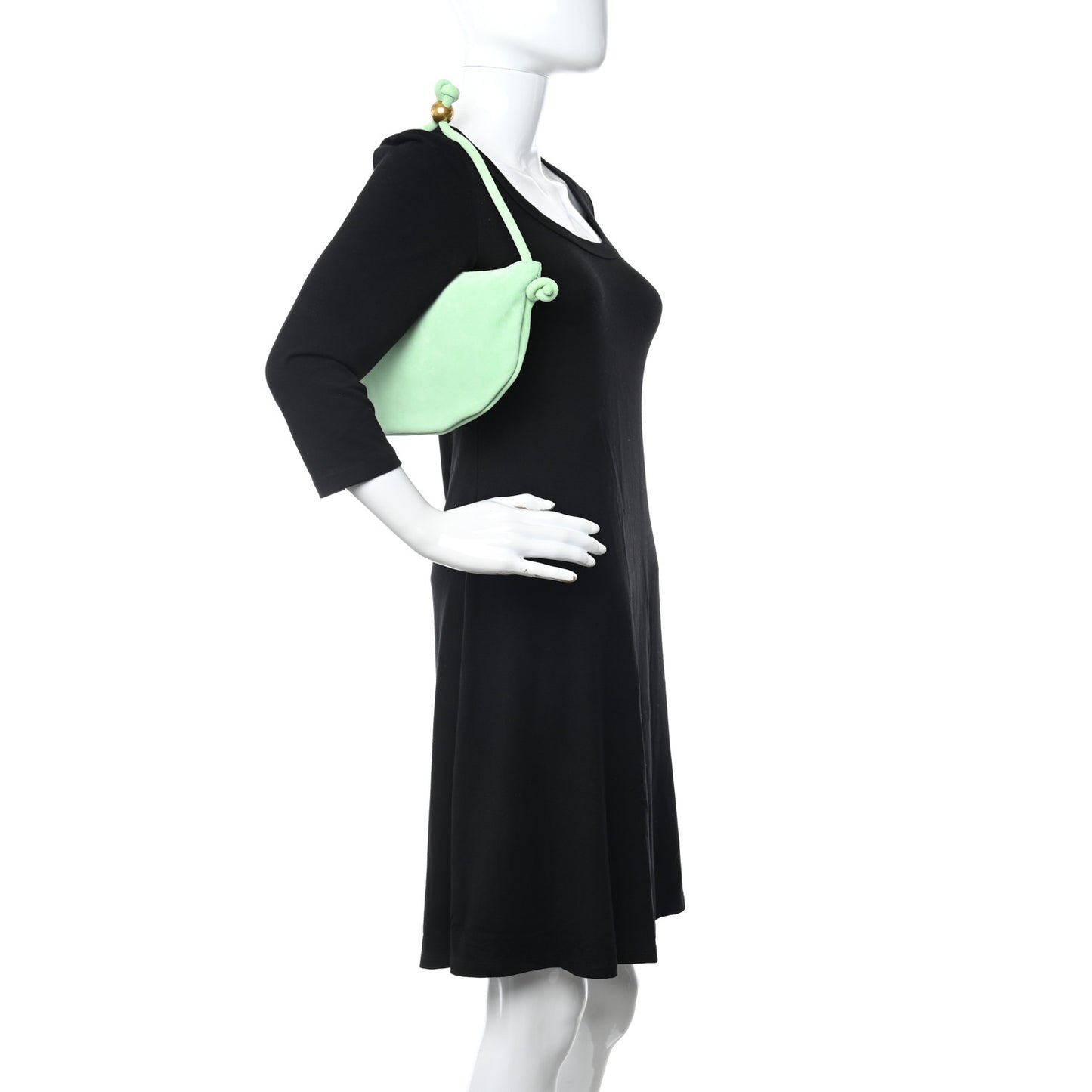 BOTTEGA Suede Small Turn Wasabi