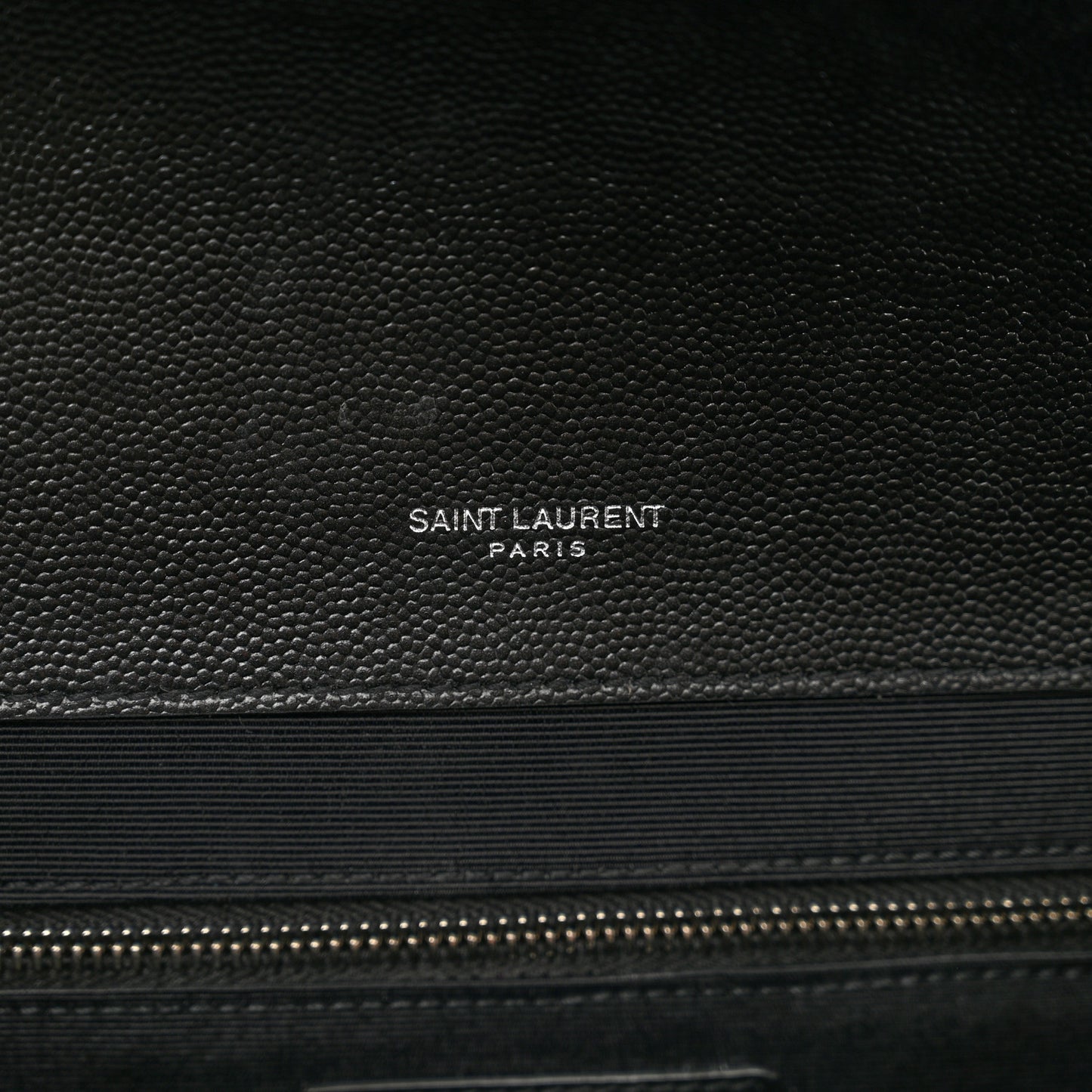 Grain De Poudre Textured Mixed Matelasse Large Triquilt Monogram Satchel Black