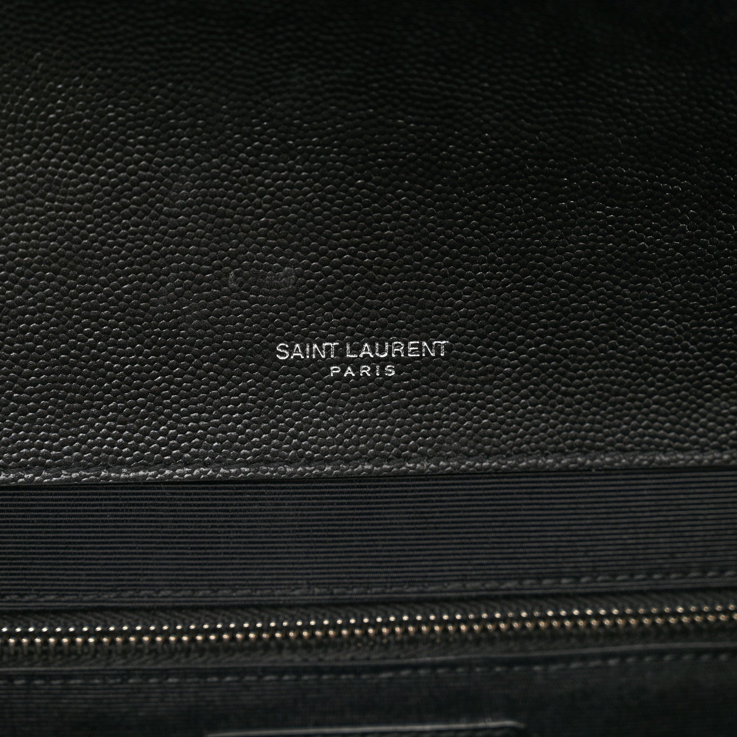 Saint Laurent Grain De Poudre Textured Mixed Matelasse Large Triquilt Monogram Satchel Black 8 of 10
