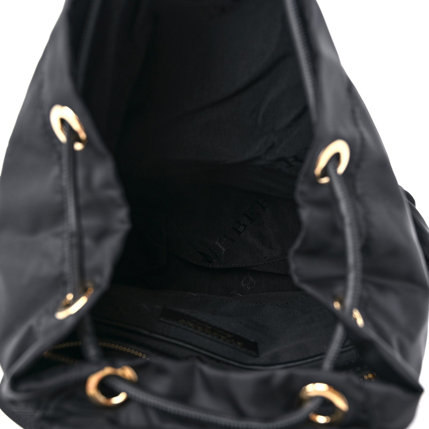 Nylon Medium Rucksack Runway Backpack Black Gold