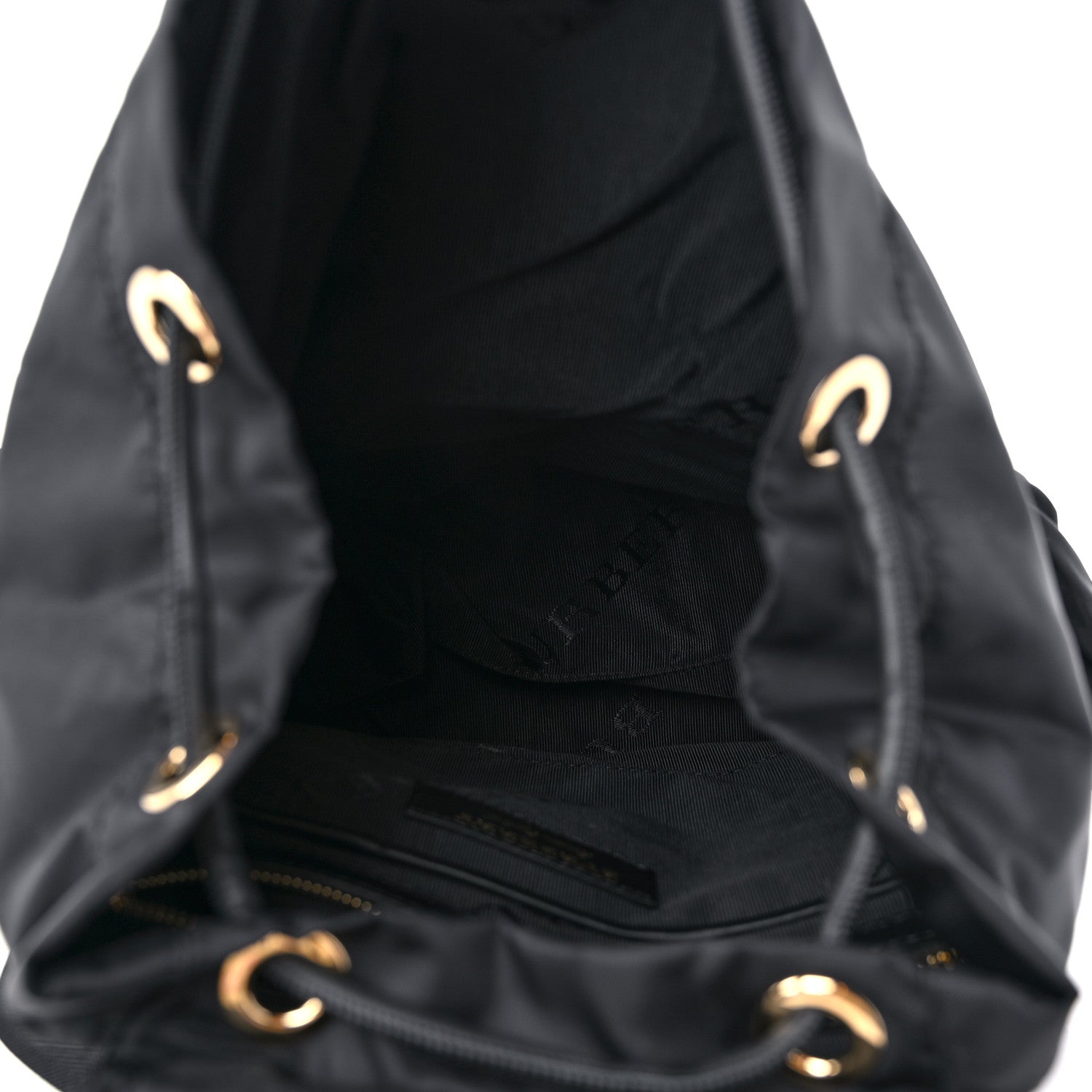 Burberry Nylon Medium Rucksack Runway Backpack Black Gold 5 of 9