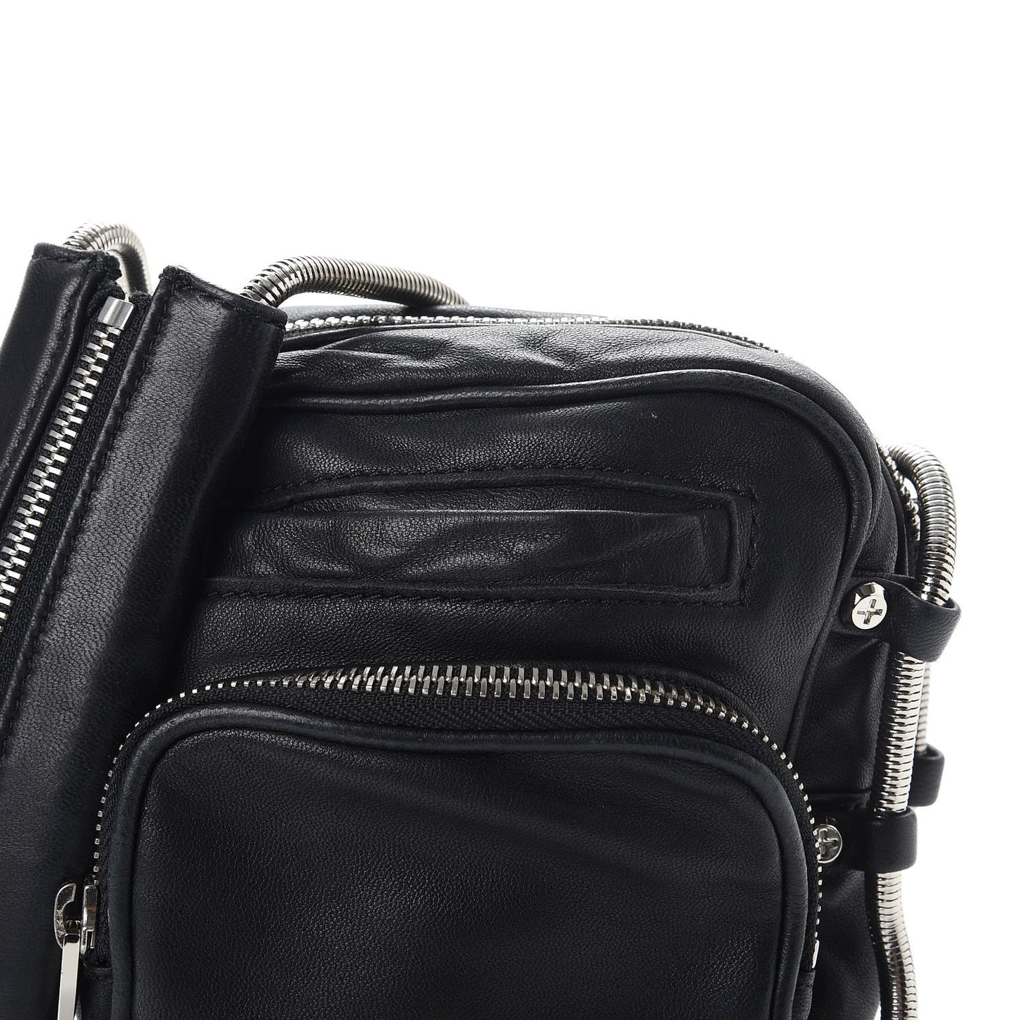 Washed Lambskin Brenda Chain Bag Black