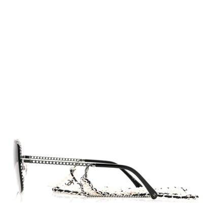Chanel Square Chain Sunglasses 4244 Silver 3 of 8