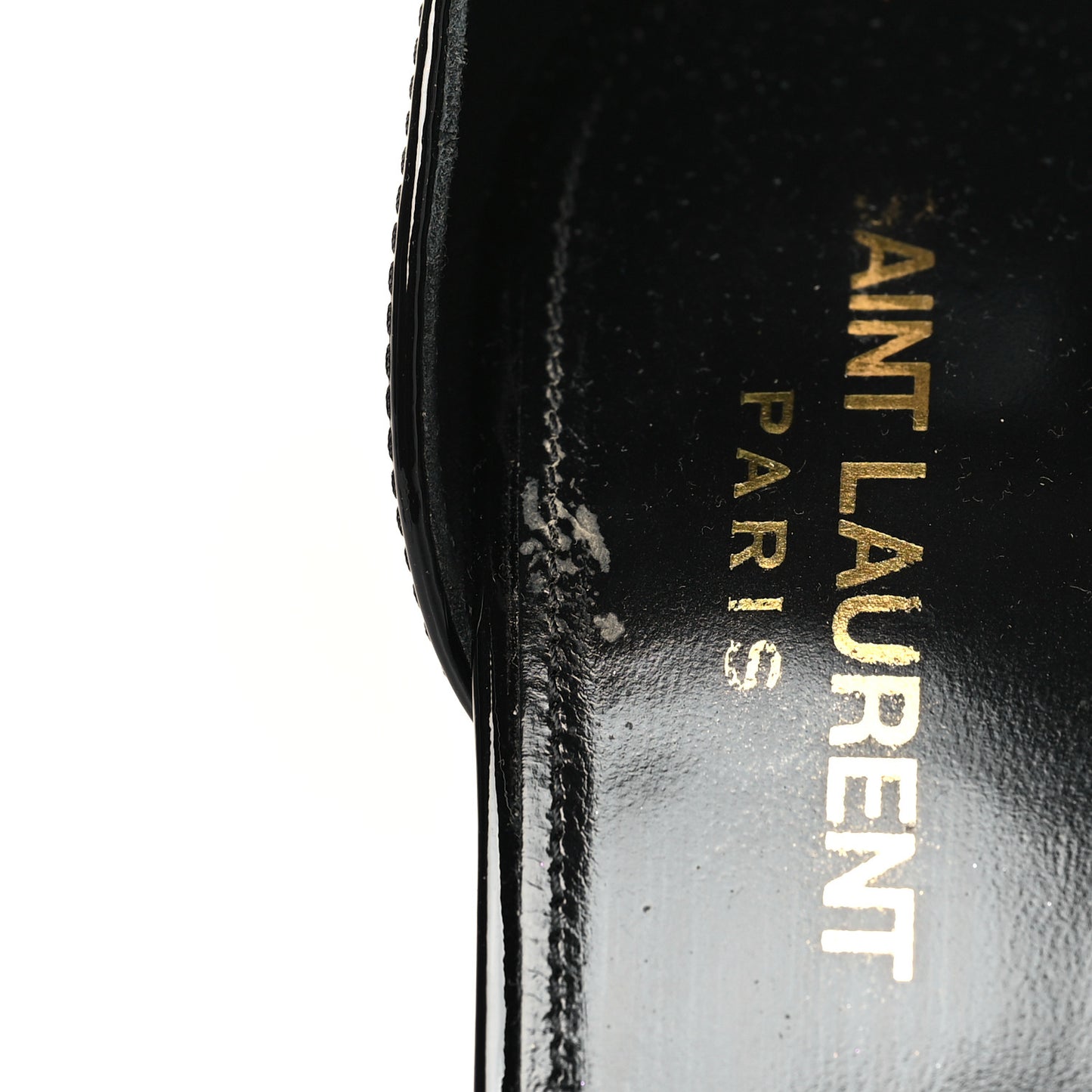 Patent Calfskin Opyum 110 Sandals 37.5 Black Gold