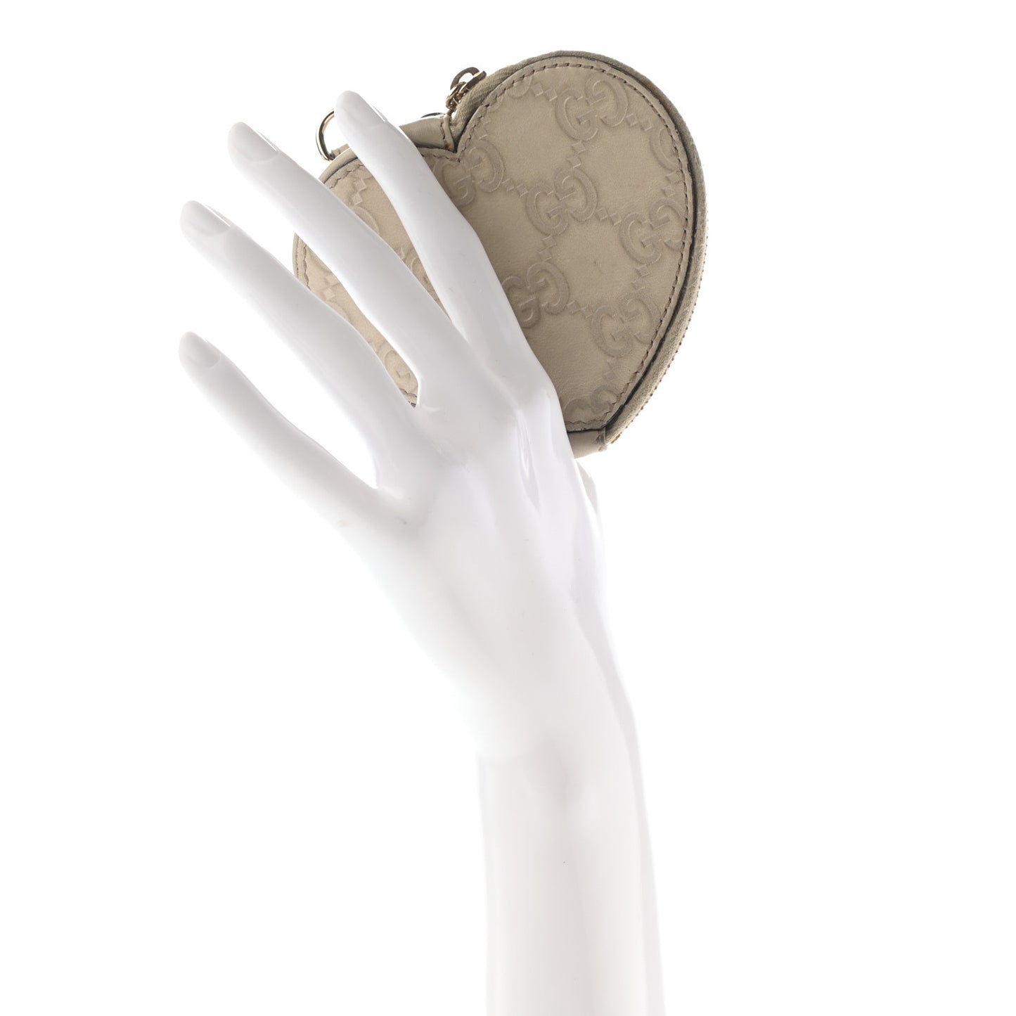 Guccissima Heart Coin Purse White