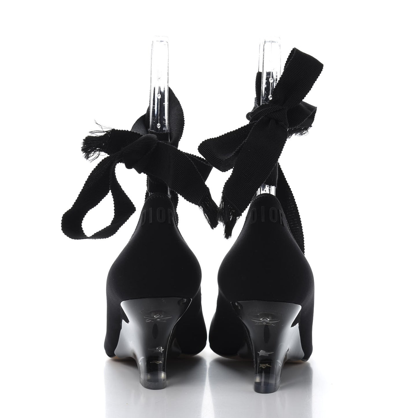 Grosgrain Neoprene Lucite Etoile Pumps 37.5 Black