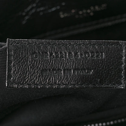 Saint Laurent Crinkled Calfskin Matelasse Monogram Medium Niki Chain Satchel Black 8 of 11
