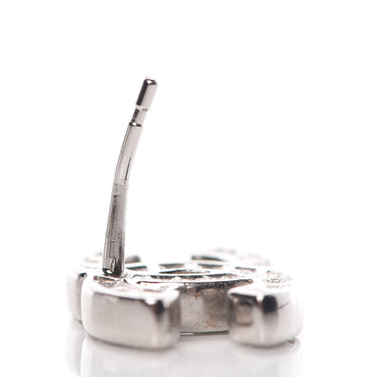 Chanel Baguette Crystal CC Earrings Silver 4 of 6