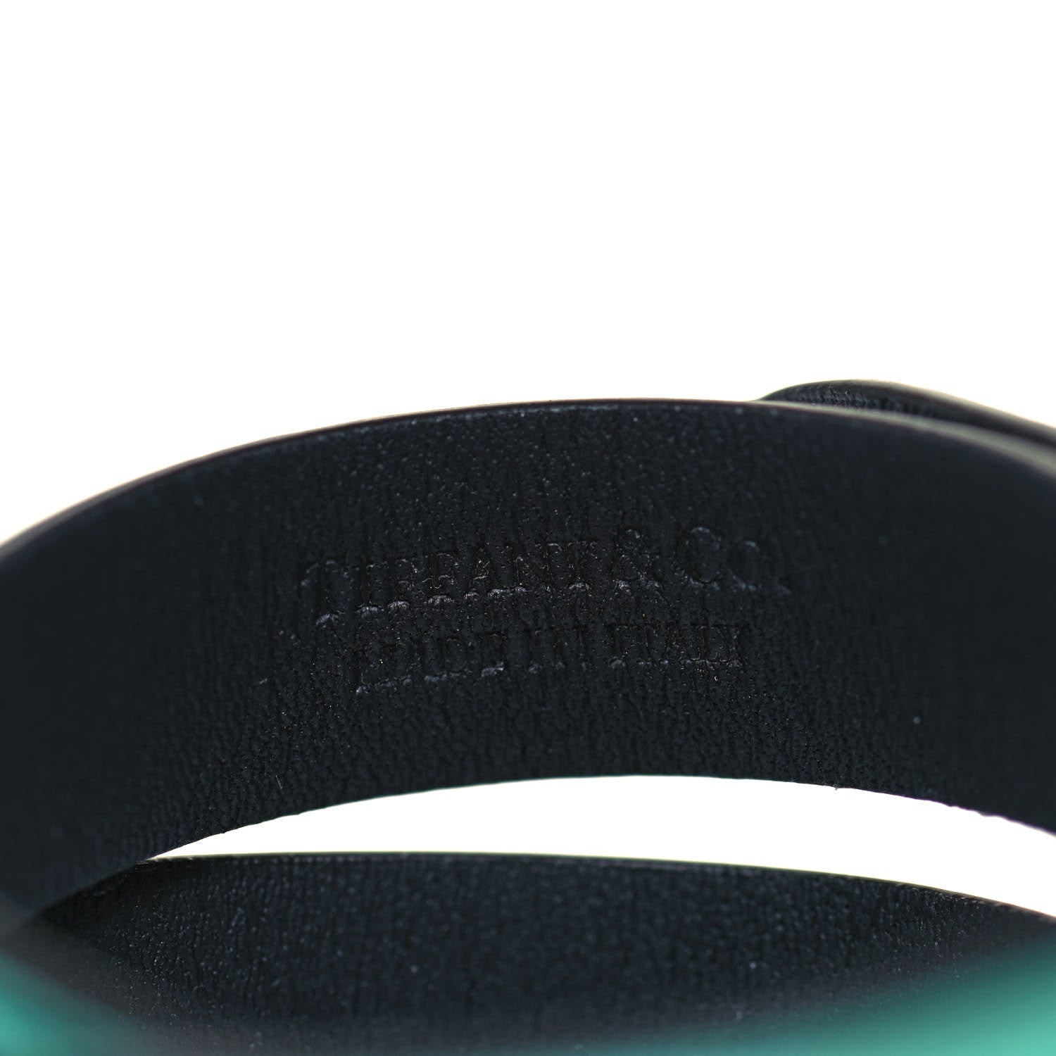 Tiffany Sterling Silver Leather Return to Tiffany Double Wrap Bracelet Blue 4 of 4