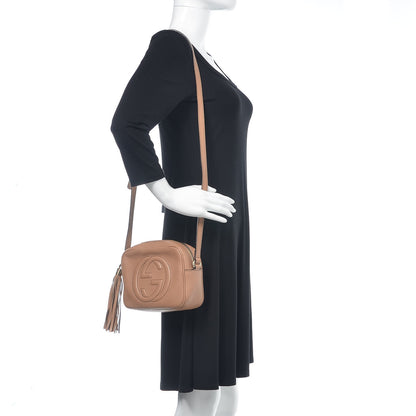 Gucci Pebbled Calfskin Small Soho Disco Bag Rose Beige 2 of 15
