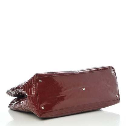 Chanel Vinyl Coco Ming Grand Shopping Tote Burgundy 4 of 9