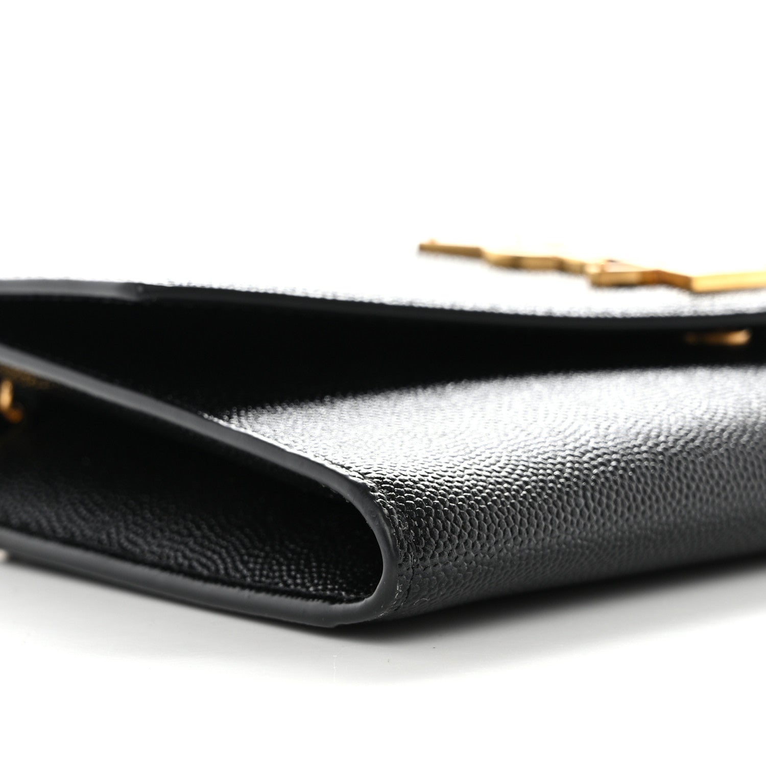 Saint Laurent Grain de Poudre Uptown Chain Wallet Black 10 of 11