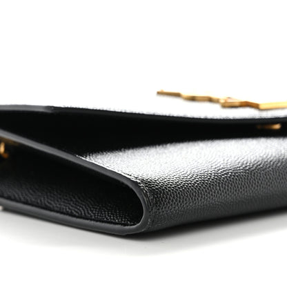 Saint Laurent Grain de Poudre Uptown Chain Wallet Black 10 of 11