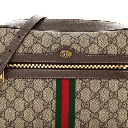 Gucci GG Supreme Monogram Web Small Ophidia Shoulder Bag Brown 8 of 12