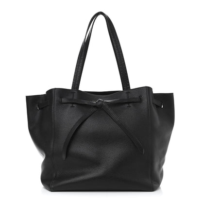 Celine Soft Grained Calfskin Small Belt Cabas Phantom Black 1 of 15