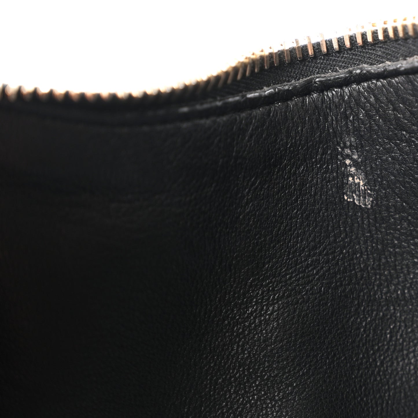 Grained Calfskin Rockstud Hobo Bag Black