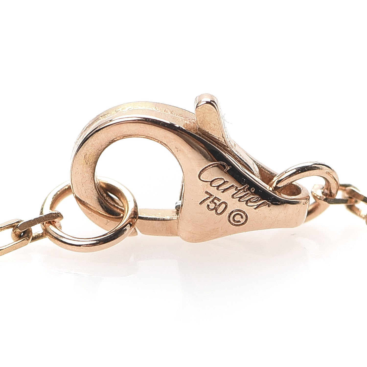 Cartier 18K Pink Yellow White Gold Trinity Heart Bracelet 4 of 6