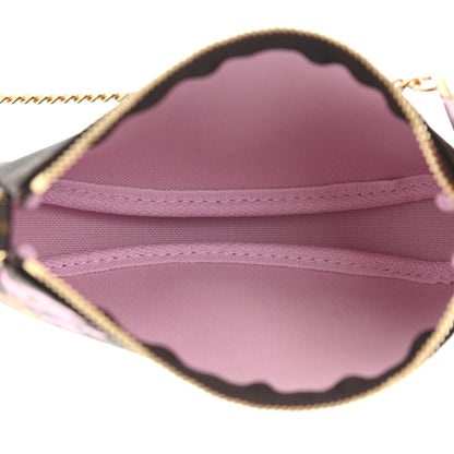 Louis Vuitton Monogram 2021 Christmas Animation Japanese Garden Mini Pochette Accessories Wisteria Pink 5 of 7