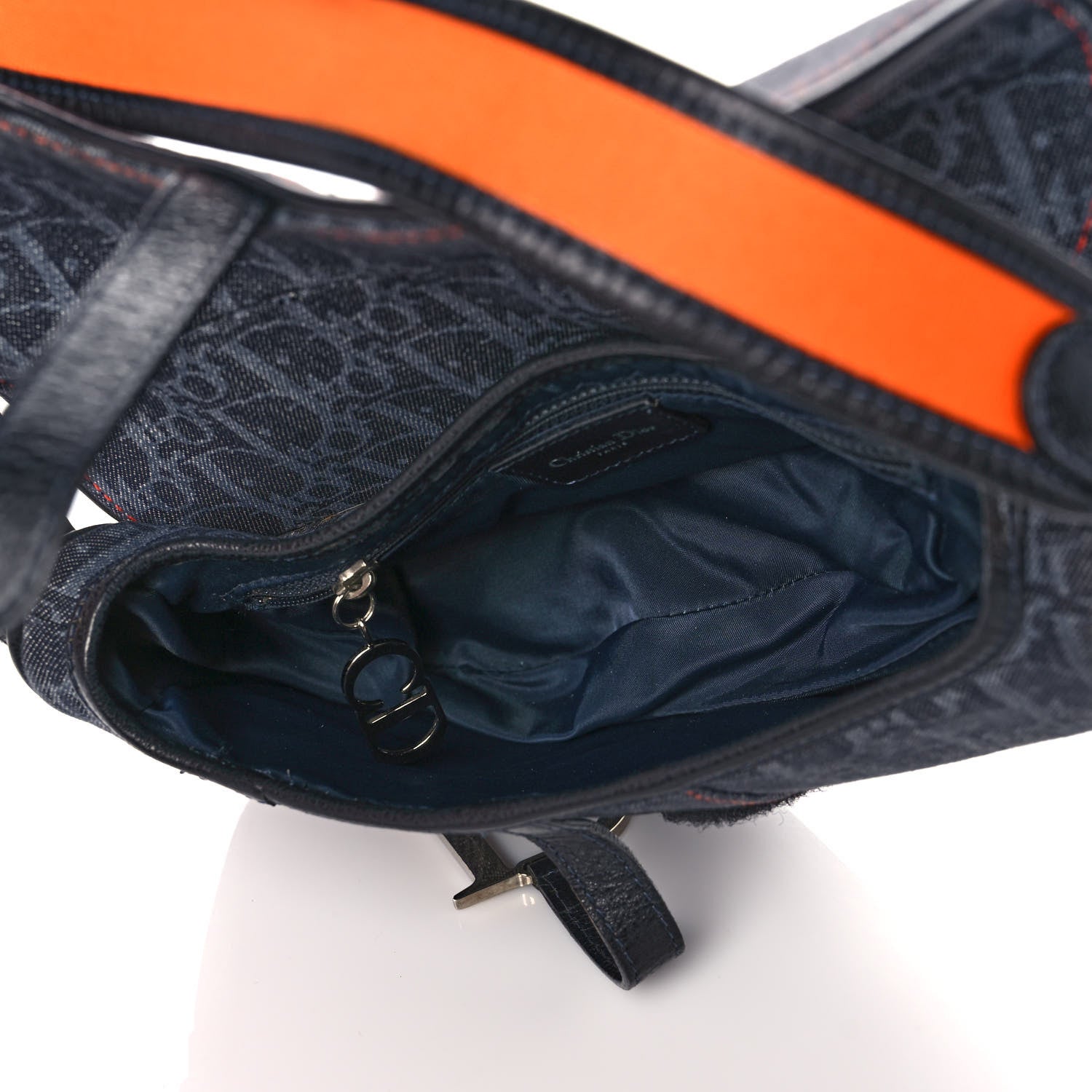 Christian Dior Denim Monogram Flight Saddle Bag 4 of 13