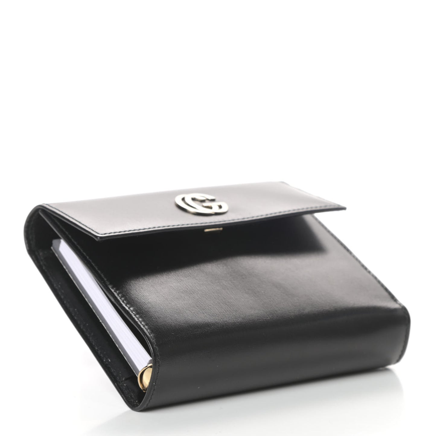 Calfskin Small Ring Agenda Black