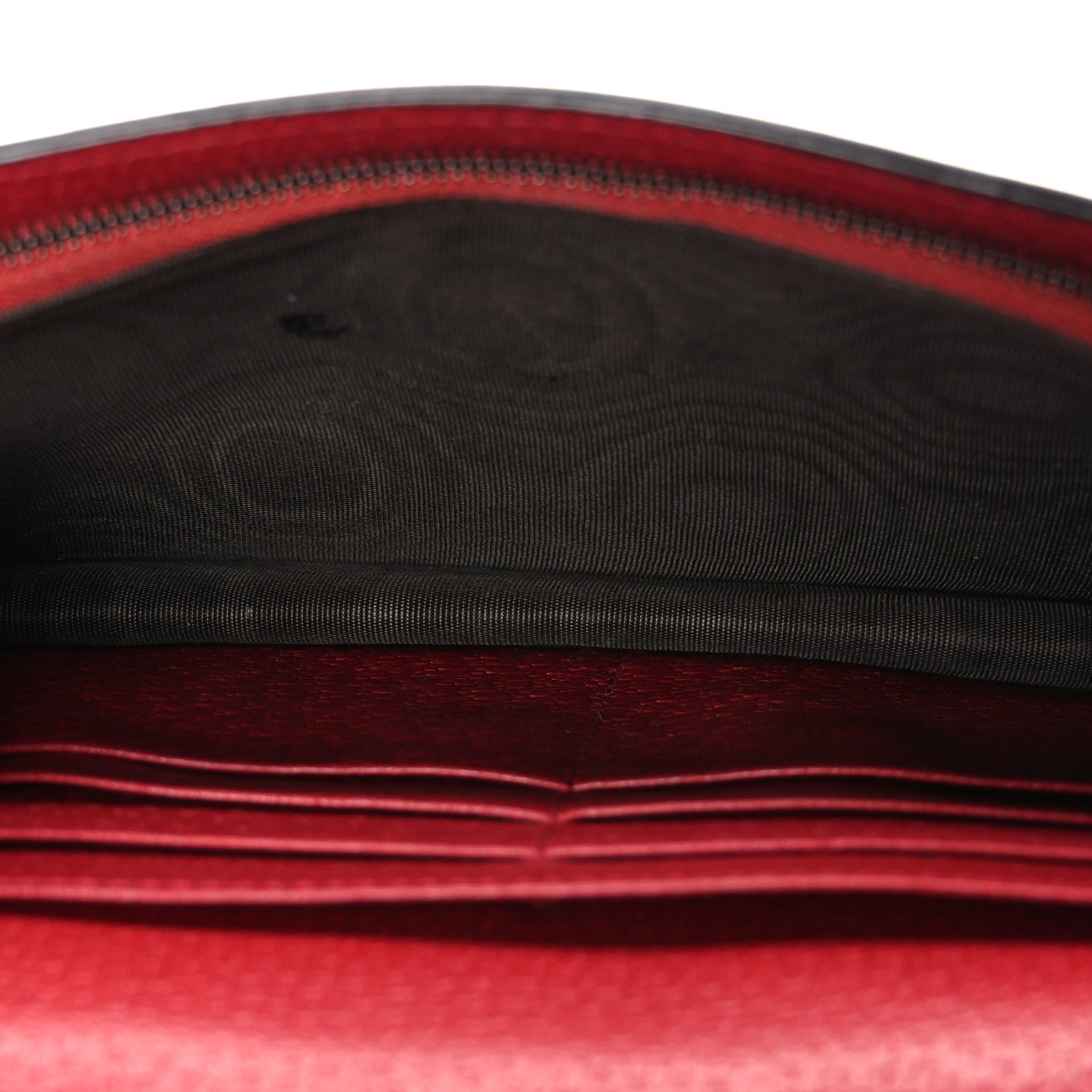 Gucci GG Supreme Monogram Web Queen Margaret Chain Wallet Red 5 of 9
