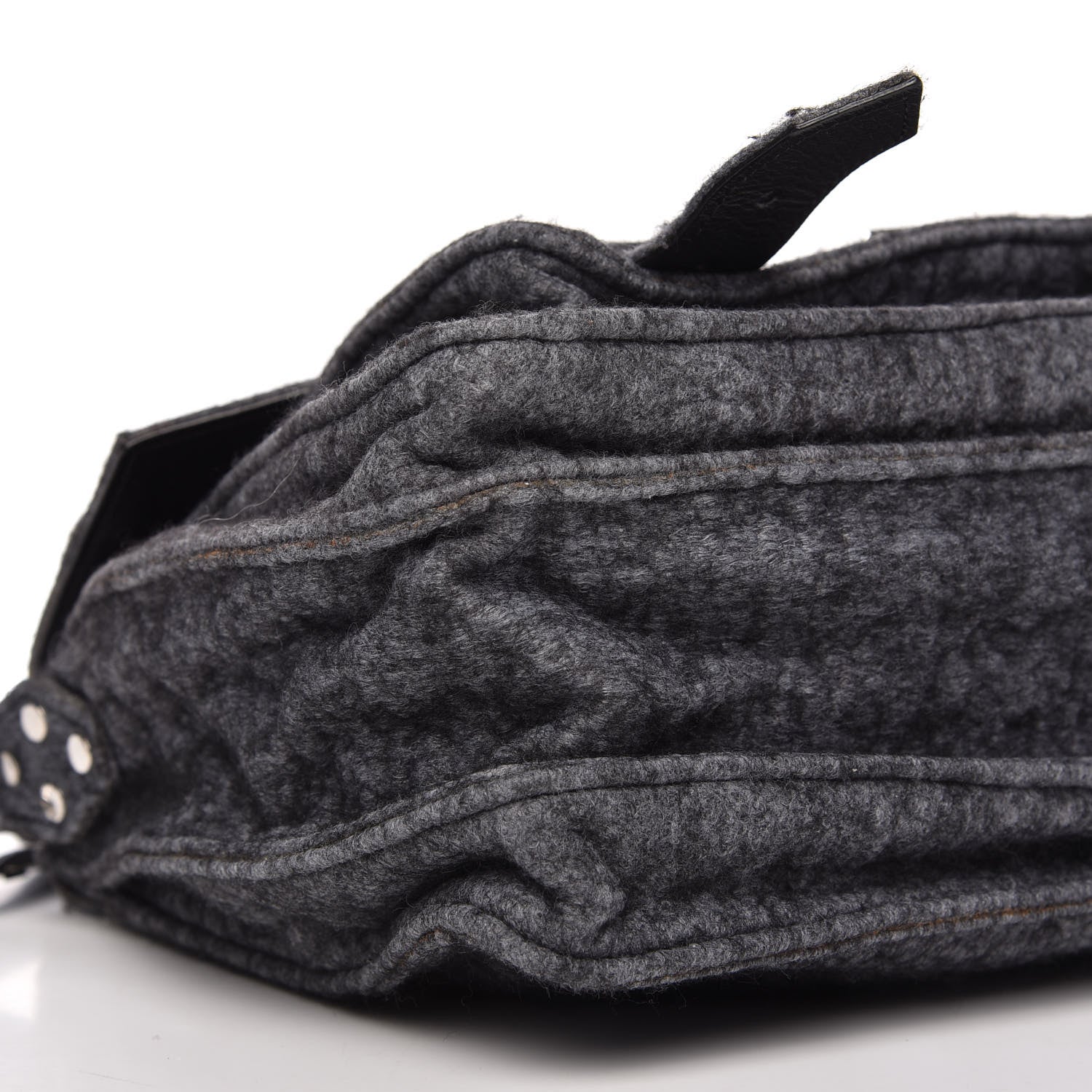 Proenza Schouler Melange Felted Wool Medium PS1 Satchel Charcoal Black 6 of 9