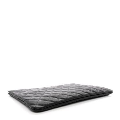 Chanel Caviar Quilted Large Cosmetic Case Black 6 of 7