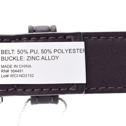 Telfar Vegan Leather Logo Belt M/L Eggplant 4 of 7