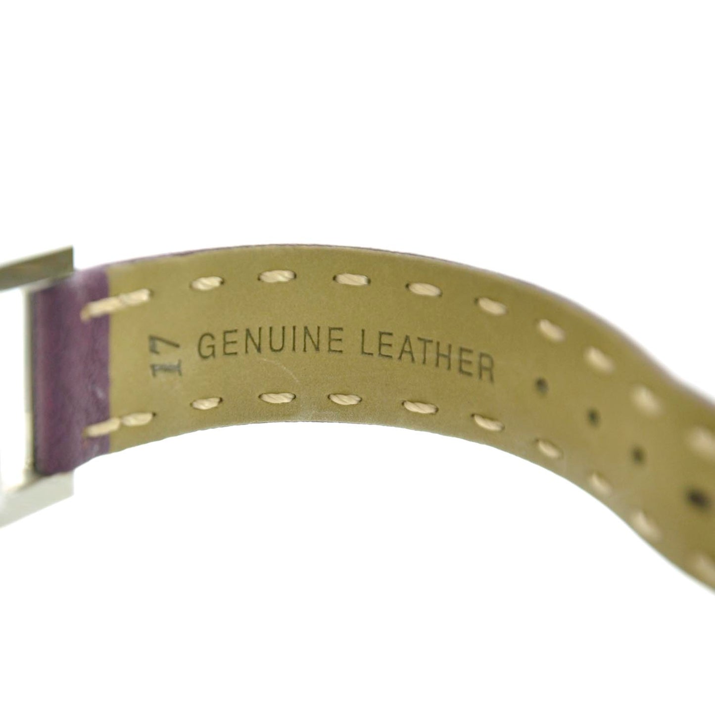 Stainless Steel Calfskin 23mm Quartz Watch Purple