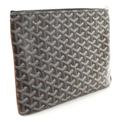 Goyard Goyardine Senat Pochette MM Black Gold 3 of 9