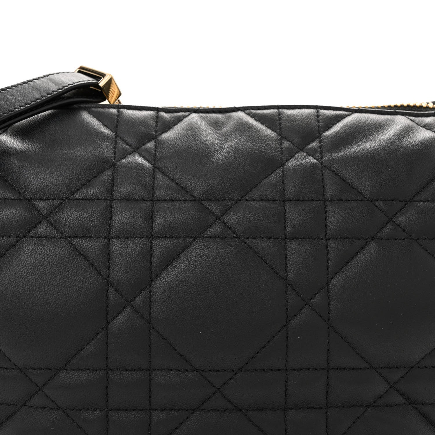 Christian Dior Lambskin Cannage Medium Dior Vibe Hobo Bag Black 8 of 12