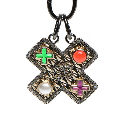 Chanel Ruthenium Resin Pearl CC Cross Long Pendant Necklace Multicolor 3 of 5