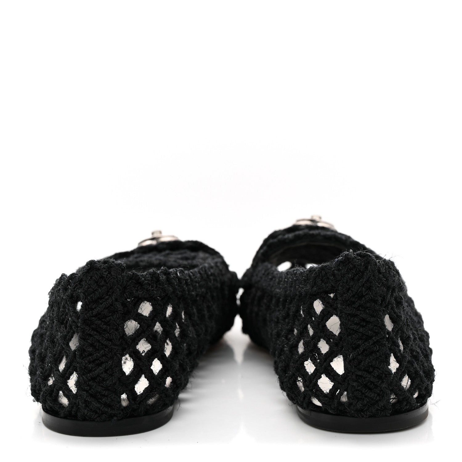 Chanel Cord Braided CC Mocassin Loafers 38.5 Black 5 of 12