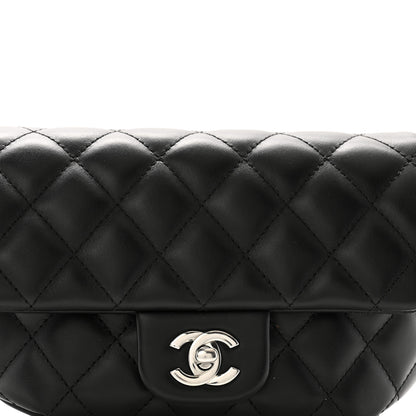 Chanel Calfskin Quilted CC Uniform Flap Belt Bag Black 8 of 11