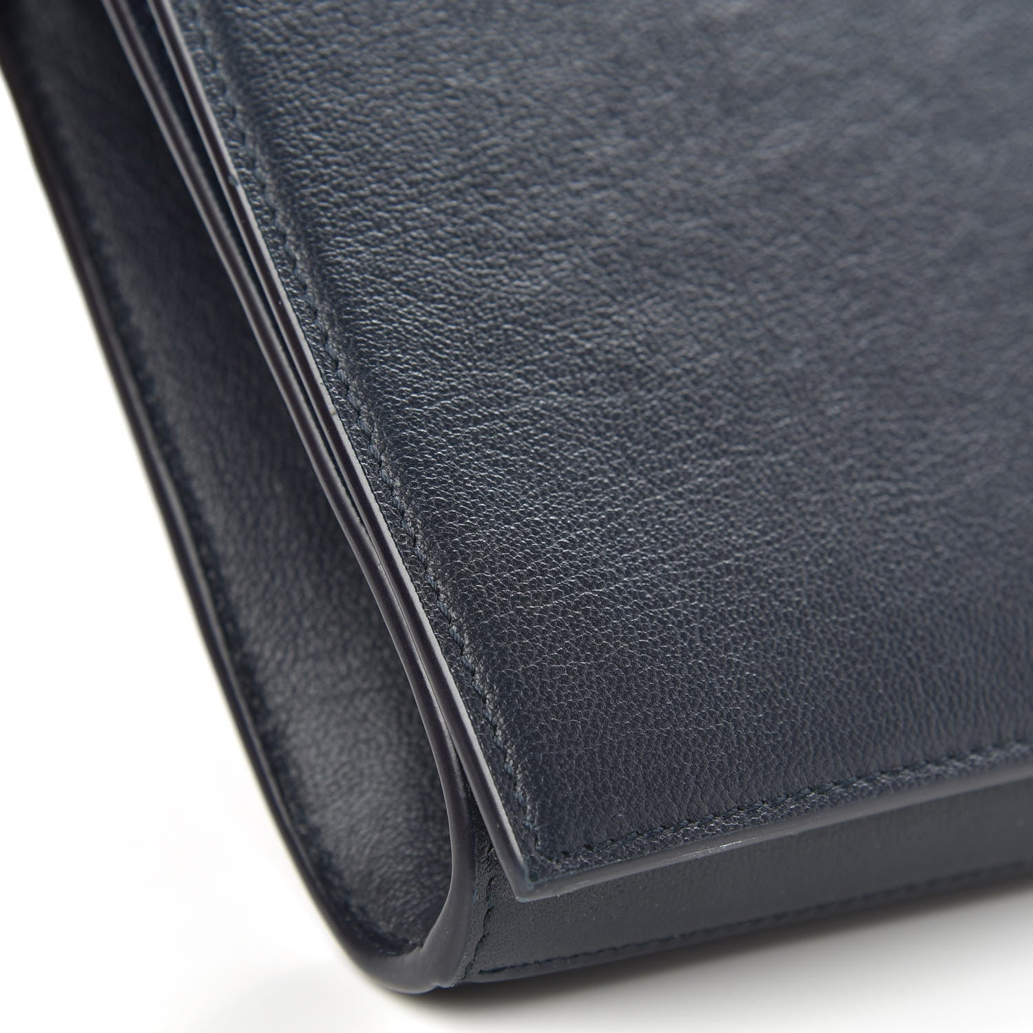 Saint Laurent Calfskin Monogram Large Belle De Jour Clutch Navy 9 of 10