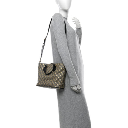 Gucci Soft GG Supreme Monogram Bees Small Crossbody Tote Beige Oro Black 2 of 11