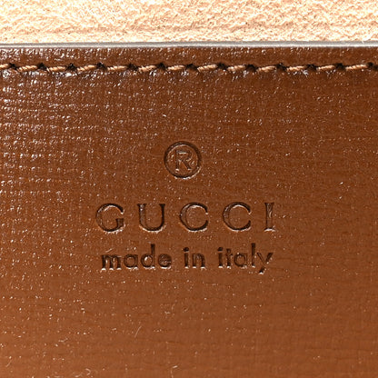 Gucci GG Supreme Monogram Azalea Calfskin Web Jackie 1961 Belt Bag 100 40 Beige Ebony Brown Sugar 6 of 10